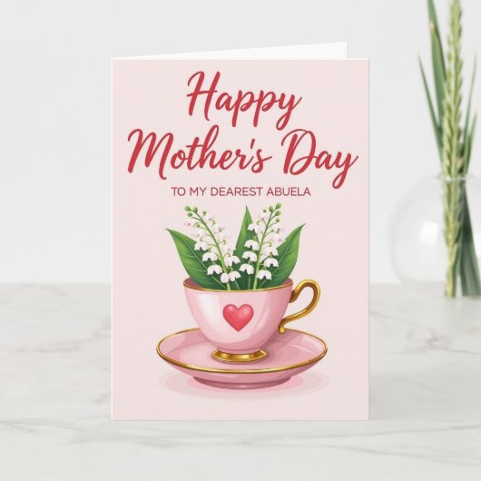 Moederdagkaart voor de liefste Abuela Kaart (Voorkant)
