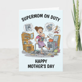 Moederdagkaart voor de Super Mama Kaart