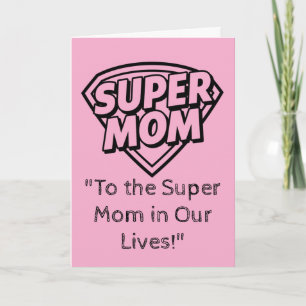 Moederdagkaart voor de Super Moeder Kaart