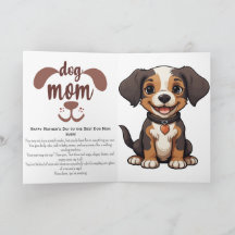 Moederdagkaart voor grijze hond moeder