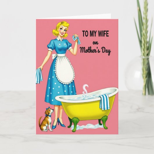 Moederdagkaart voor liefhebbende echtgenote kaart (Voorkant)