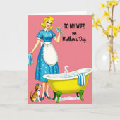 Moederdagkaart voor liefhebbende echtgenote kaart (Gele Bloem)