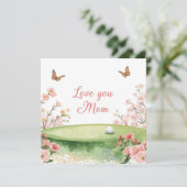 Moederdagkaart voor mama met golf kaart (Staand voorkant)