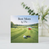 Moederdagkaart voor mama met golf thema kaart (Staand voorkant)