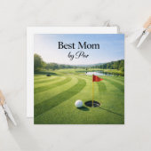 Moederdagkaart voor mama met golf thema kaart (Voorkant / Achterkant in situ)