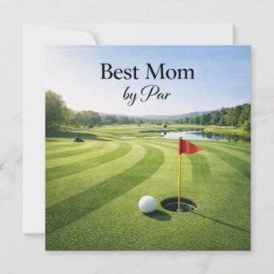 Moederdagkaart voor mama met golf thema kaart