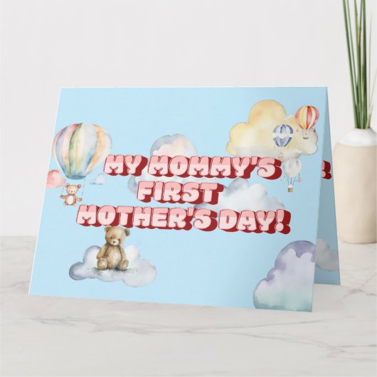 Moederdagkaart voor Moeders Eerste Moederdag Kaart (Voorkant)