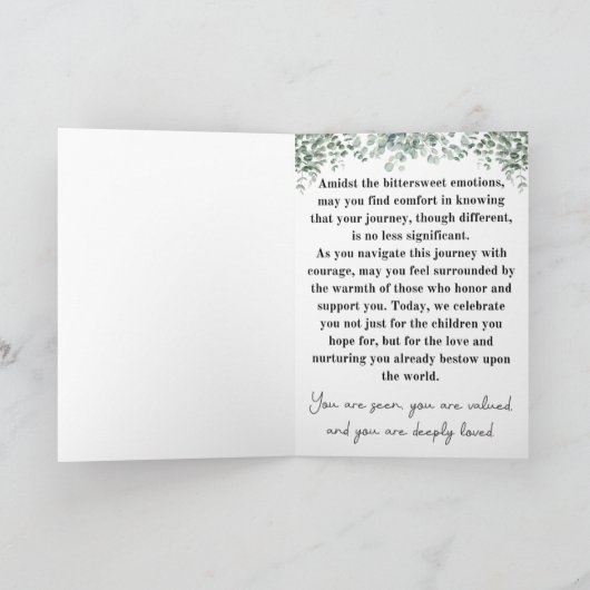 Moederdagkaart voor wie probeert zwanger te raken feestdagen kaart (Binnen)