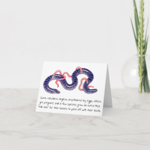 Moederdagkaart voor wormsalamanders kaart