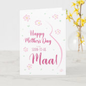 Moederdagkaart voor zwangere Maa Kaart (Gele Bloem)