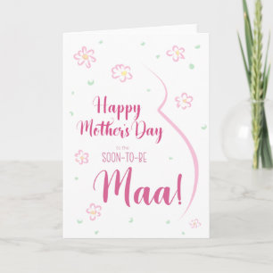 Moederdagkaart voor zwangere Maa Kaart