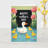 Moederdagkaart Water Vogel Kaart (Gele Bloem)