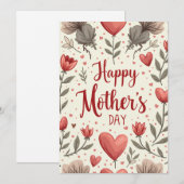 moederdagkaarten feestdagenkaart (Voorkant / Achterkant)