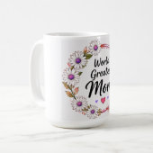 Moederdagkrans met madeliefjes koffiemok (Voorkant links)