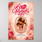 Moederdagposter met bewerkbare foto en tekst poster (Voorkant)