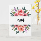 Moederdagrozen Verticale Kaart (Gele Bloem)