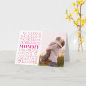 MoederdagTypografie Modern Family Photo Kaart (Gele Bloem)