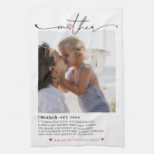 Moederdefinitie | Moderne minimale fototheekdoek Theedoek (Verticaal)