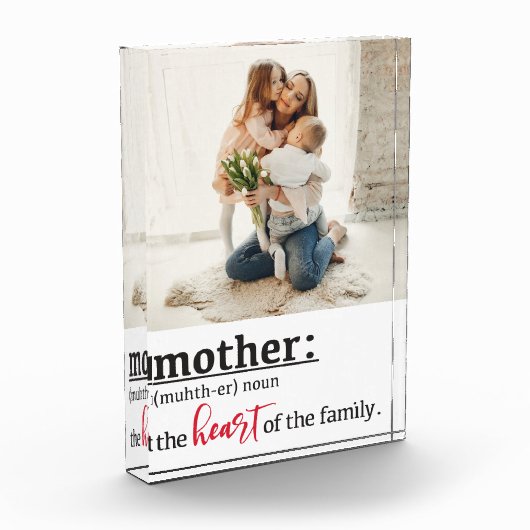 Moederdefinitie van het hart van het gezin fotoblokken (Links)