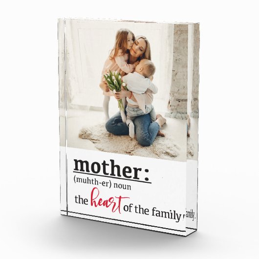Moederdefinitie van het hart van het gezin fotoblokken (Rechts)