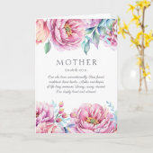 Moederdefinitie | Waterverf Floral Moederdag Kaart (Gele Bloem)