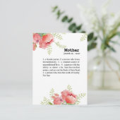 Moederdefinitiekaart - Moederdag cadeau - Moeder Briefkaart (Staand voorkant)