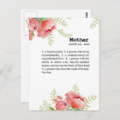 Moederdefinitiekaart - Moederdag cadeau - Moeder Briefkaart (Voorkant / Achterkant)