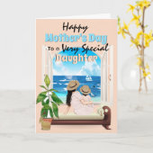 Moederdochter tropisch paradijs kaart (Gele Bloem)