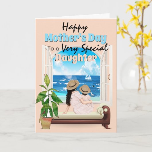 Moederdochter tropisch paradijs kaart (Gele Bloem)