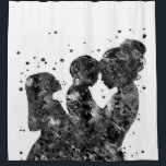 Moederdochter zoon Gift, Familie Birthday Gift Ide Douchegordijn<br><div class="desc">Moederdochter zoon Gift,  Familie Birthday Gift Idee</div>