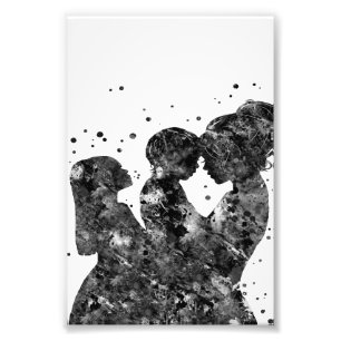 Moederdochter zoon Gift, Familie Birthday Gift Ide Foto Afdruk