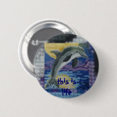 Moederdolfijn Ronde Button 5,7 Cm (Voorkant /achterkant)