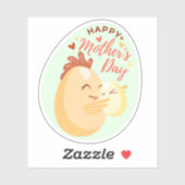 Moedereieren en kind sticker (Vel)