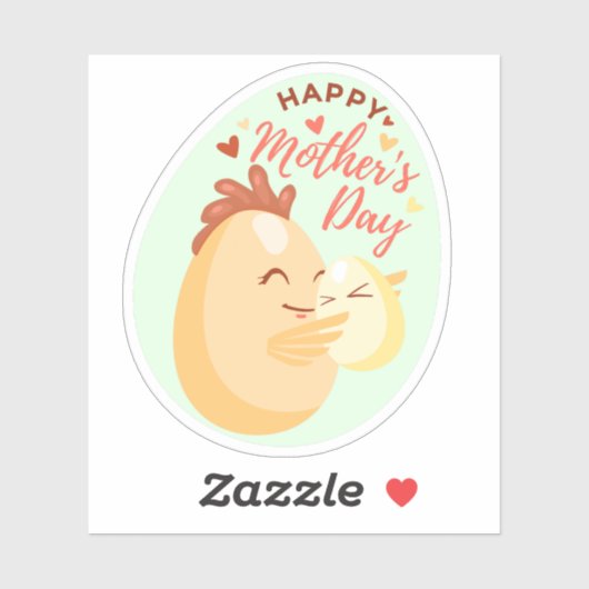 Moedereieren en kind sticker (Vel)