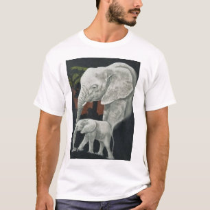 Moederelefant en baby t-shirt