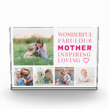 Moederfamilie Foto Collage Modern Typografie