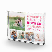 Moederfamilie Foto Collage Modern Typografie (Rechts)