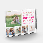 Moederfamilie Foto Collage Modern Typografie (Links)