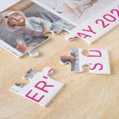 Moederfamilie Foto Collage Modern Typografie Legpuzzel (Zijkant)