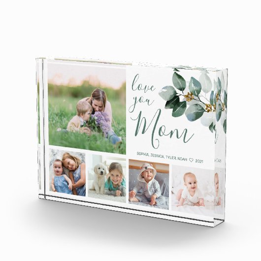 Moederfamilie Foto Collage Waterverf Eucalyptus (Rechts)