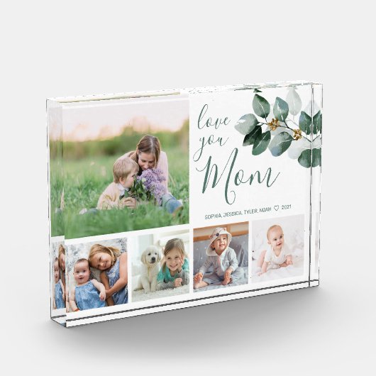 Moederfamilie Foto Collage Waterverf Eucalyptus (Links)