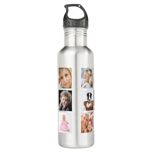 Moederfoto collage kinder kinderen waterfles (Achterkant)