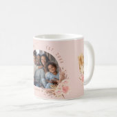 Moederfoto pampas gras roos goudroze moeder koffiemok (Voorkant rechts)