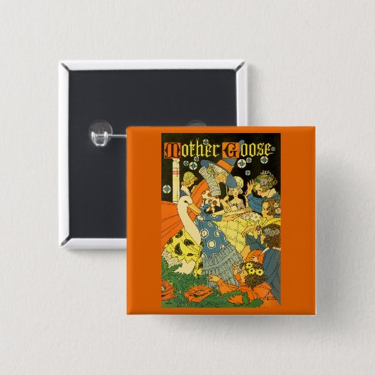  moederganzenboeken voor kinderen vierkante button 5,1 cm (Voorkant /achterkant)