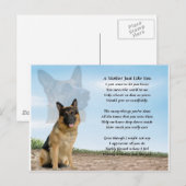 Moedergedicht - Duitse herderhond Briefkaart (Voorkant / Achterkant)