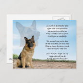 Moedergedicht - Duitse herderhond Briefkaart (Voorkant / Achterkant)