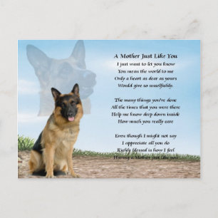Moedergedicht - Duitse herderhond Briefkaart
