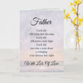 Moedergedicht ontwerp Groet Vader Kaart (Gele Bloem)