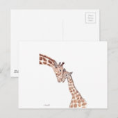 Moedergiraf met baby briefkaart (Voorkant / Achterkant)