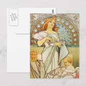 Moedergodin Art Nouveau Briefkaart (Voorkant / Achterkant)